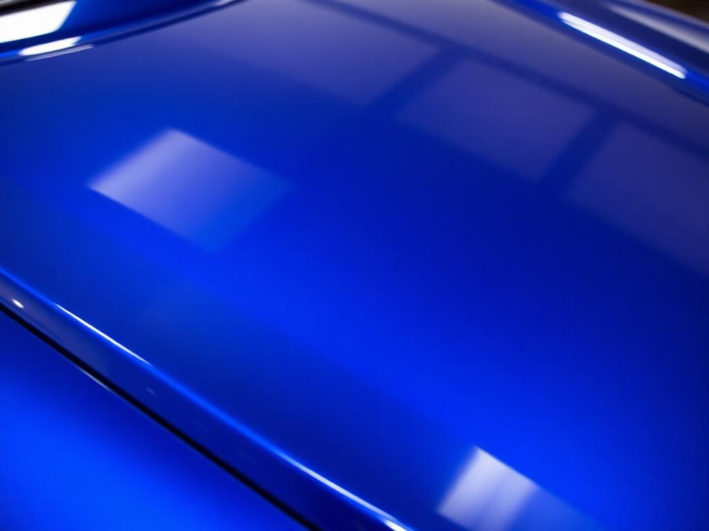 Mirror gloss car paint after paint enhancement polish